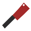 Red Butcher Knife
