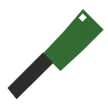 Green Butcher Knife